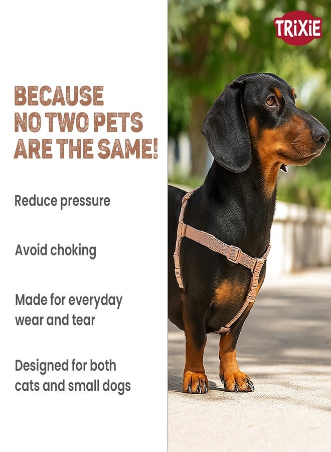 Trixie Premium H-Harness for Small to Medium Dogs, Adjustable 42-60 cm, Comfortable Dog Walking Harness - Blush Color, 15 mm Strap - Image 5